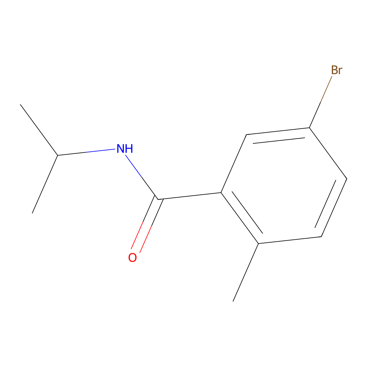 5-bromo-2-methyl-N-(propan-2-yl)benzamide molecular structure, CAS 1487693-85-5