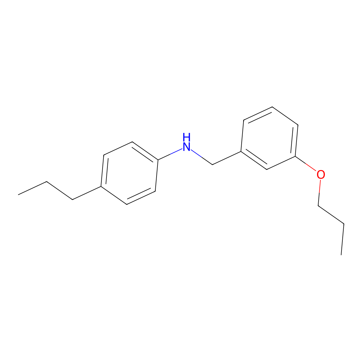 3-Propoxy-N-(4-propylphenyl)benzenemethanamine molecular structure, CAS 1487701-47-2