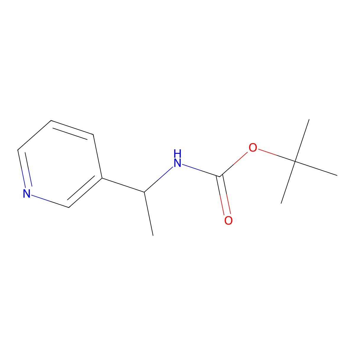 Tert-butyl N-[1-(pyridin-3-YL)ethyl]carbamate molecular structure, CAS 1487703-06-9