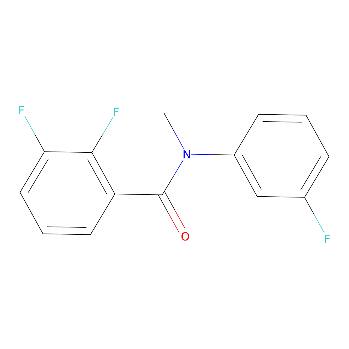 2,3-difluoro-N-(3-fluorophenyl)-N-methylbenzamide molecular structure, CAS 1487707-14-1