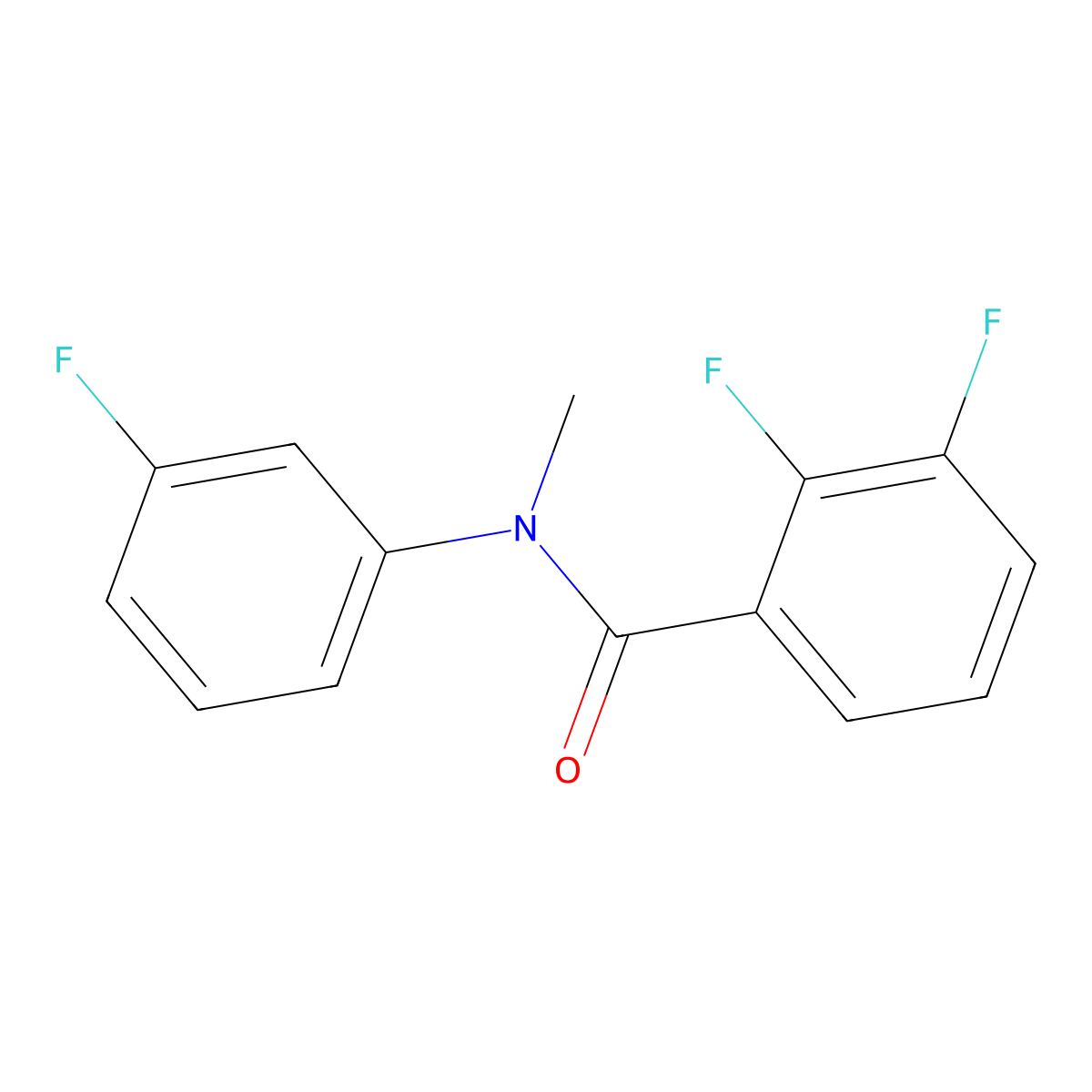 2,3-difluoro-N-(3-fluorophenyl)-N-methylbenzamide molecular structure, CAS 1487707-14-1