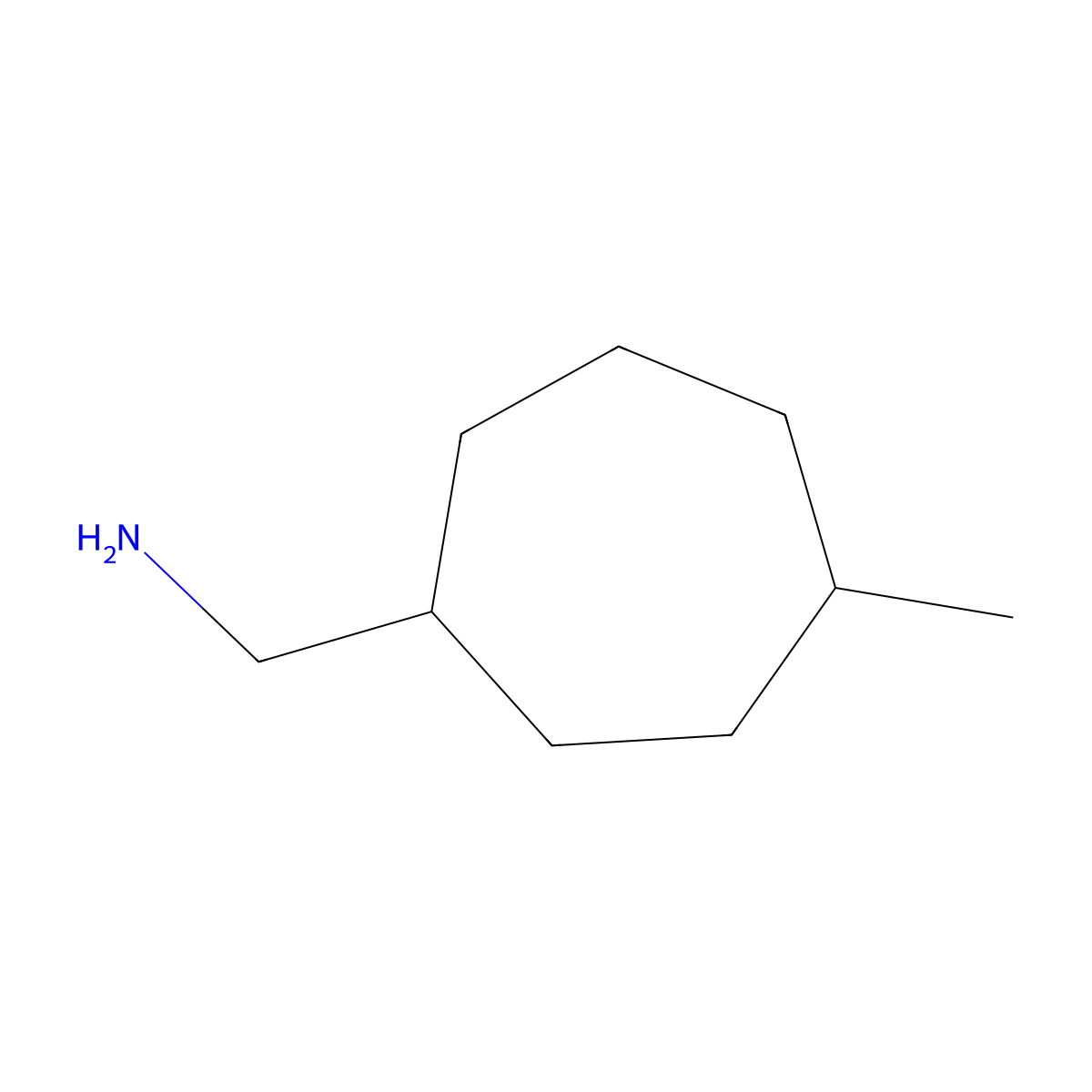(4-Methylcycloheptyl)methanamine molecular structure, CAS 1487719-62-9