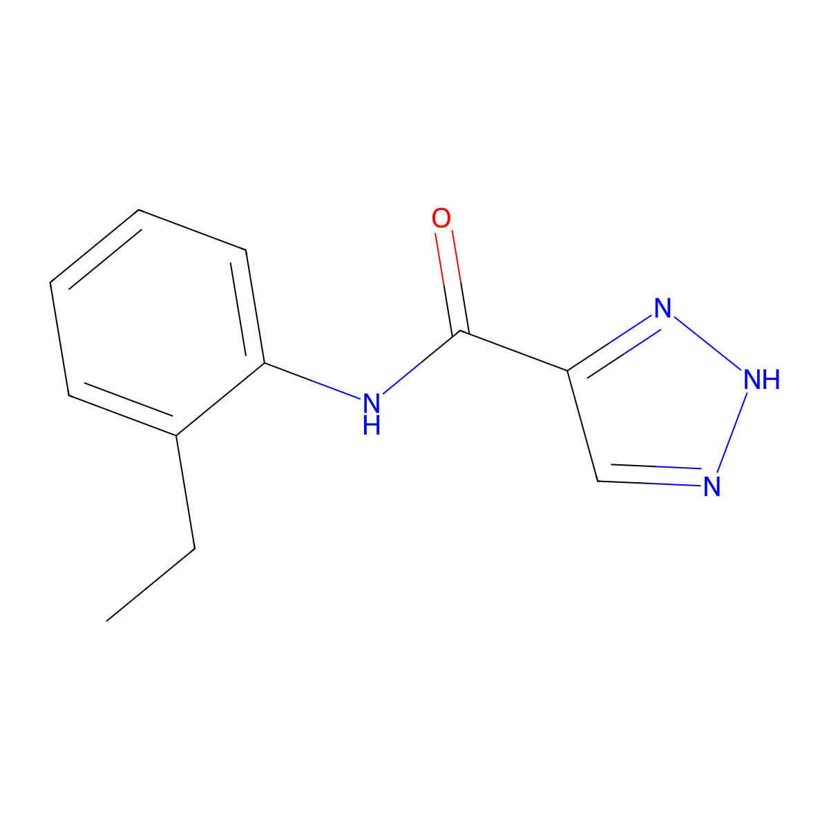 N-(2-ethylphenyl)-1H-1,2,3-triazole-5-carboxamide molecular structure, CAS 1487744-95-5