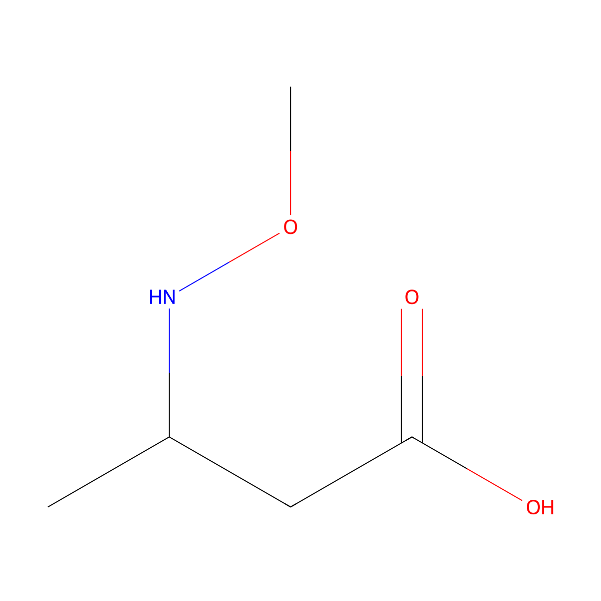 3-(Methoxyamino)-butanoic acid molecular structure, CAS 1487745-45-8
