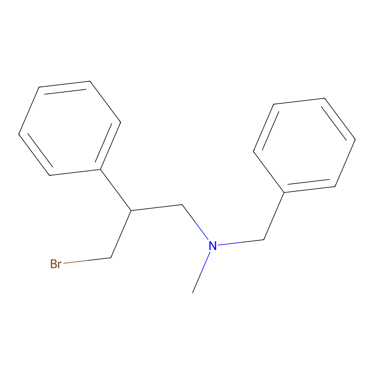 Benzyl(3-bromo-2-phenylpropyl)methylamine molecular structure, CAS 1487758-05-3