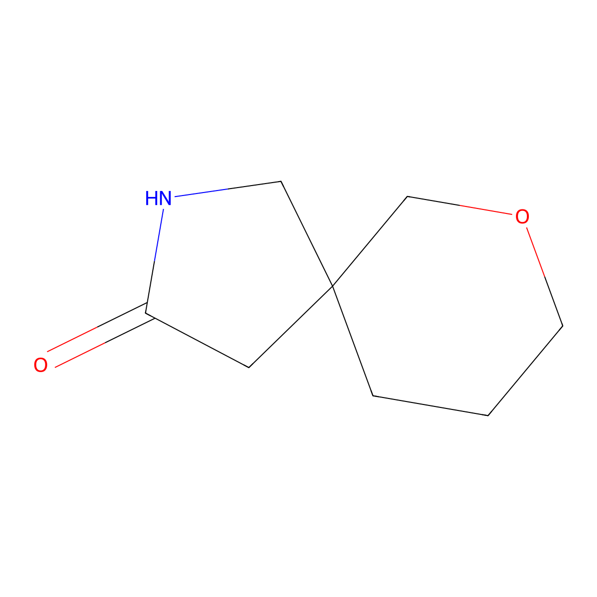 7-Oxa-2-azaspiro[4.5]decan-3-one molecular structure, CAS 1487759-95-4