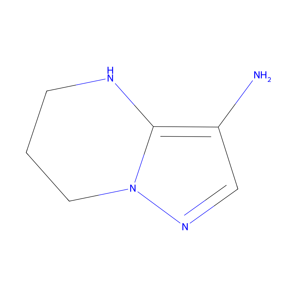 4,5,6,7-Tetrahydropyrazolo[1,5-a]pyrimidin-3-amine molecular structure, CAS 148777-81-5