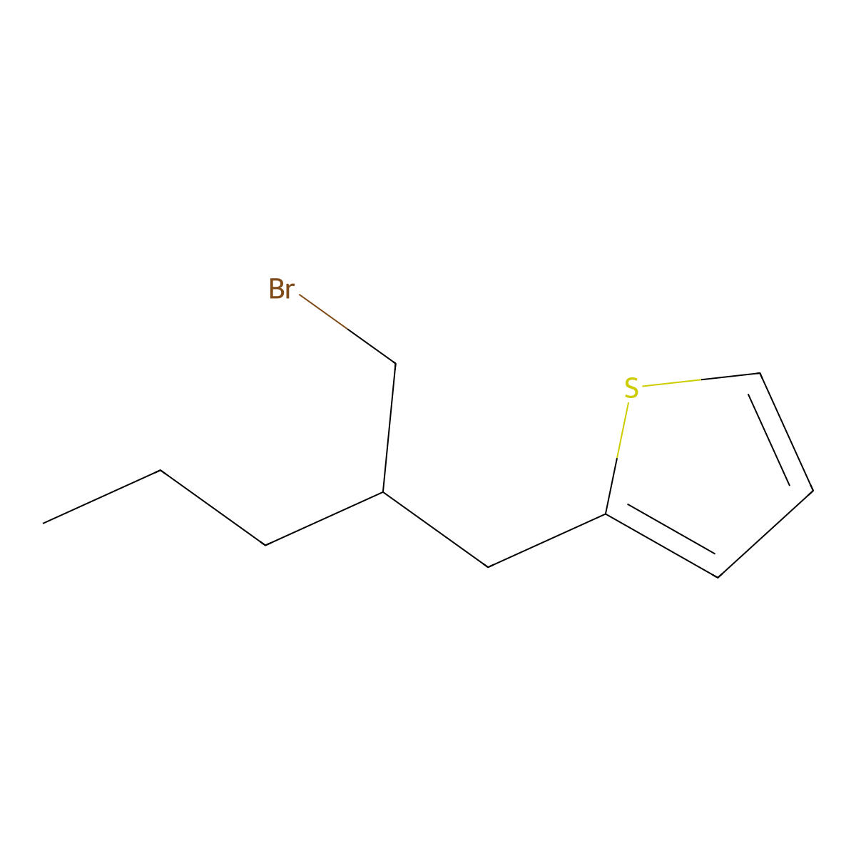 2-(2-(Bromomethyl)pentyl)thiophene molecular structure, CAS 1487776-50-0
