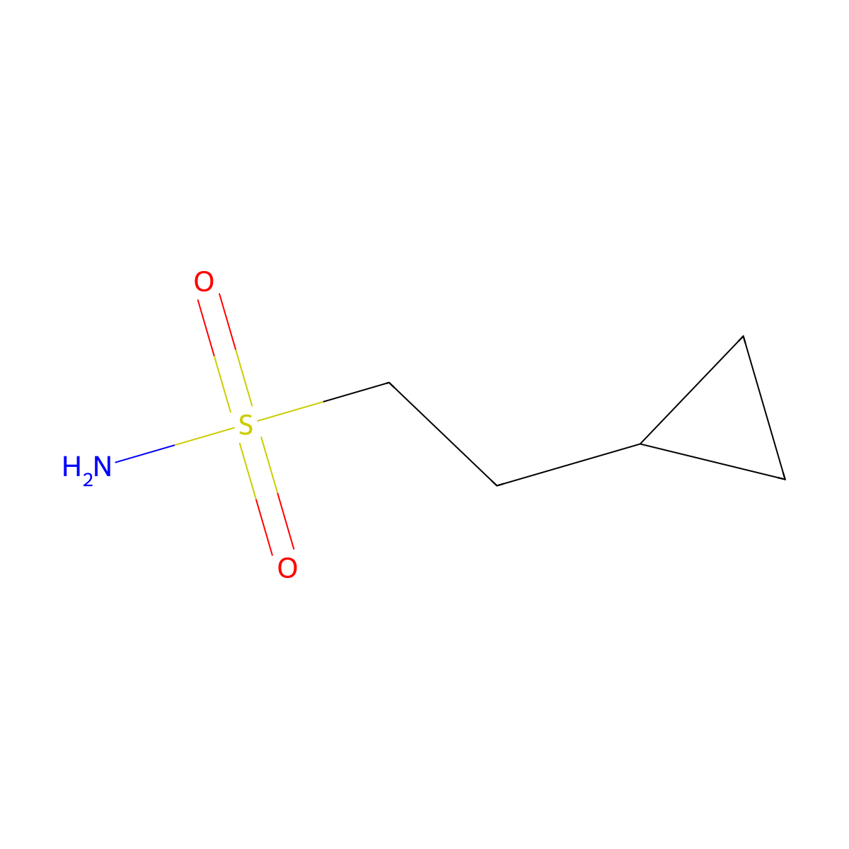 2-Cyclopropylethane-1-sulfonamide molecular structure, CAS 1487784-84-8