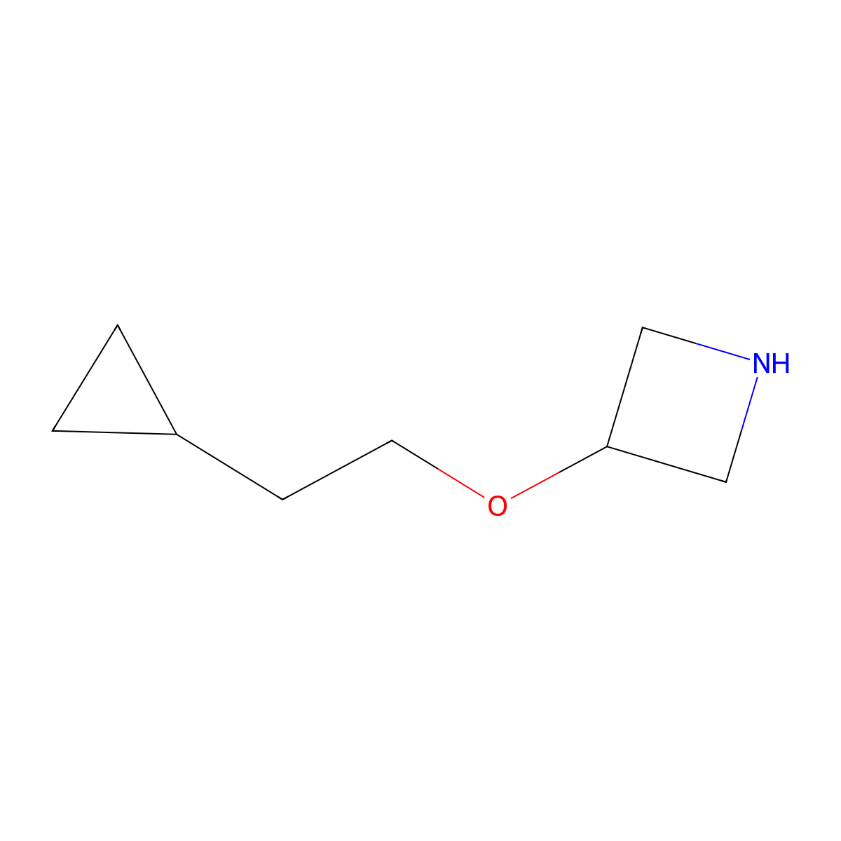 3-(2-Cyclopropylethoxy)azetidine molecular structure, CAS 1487811-58-4