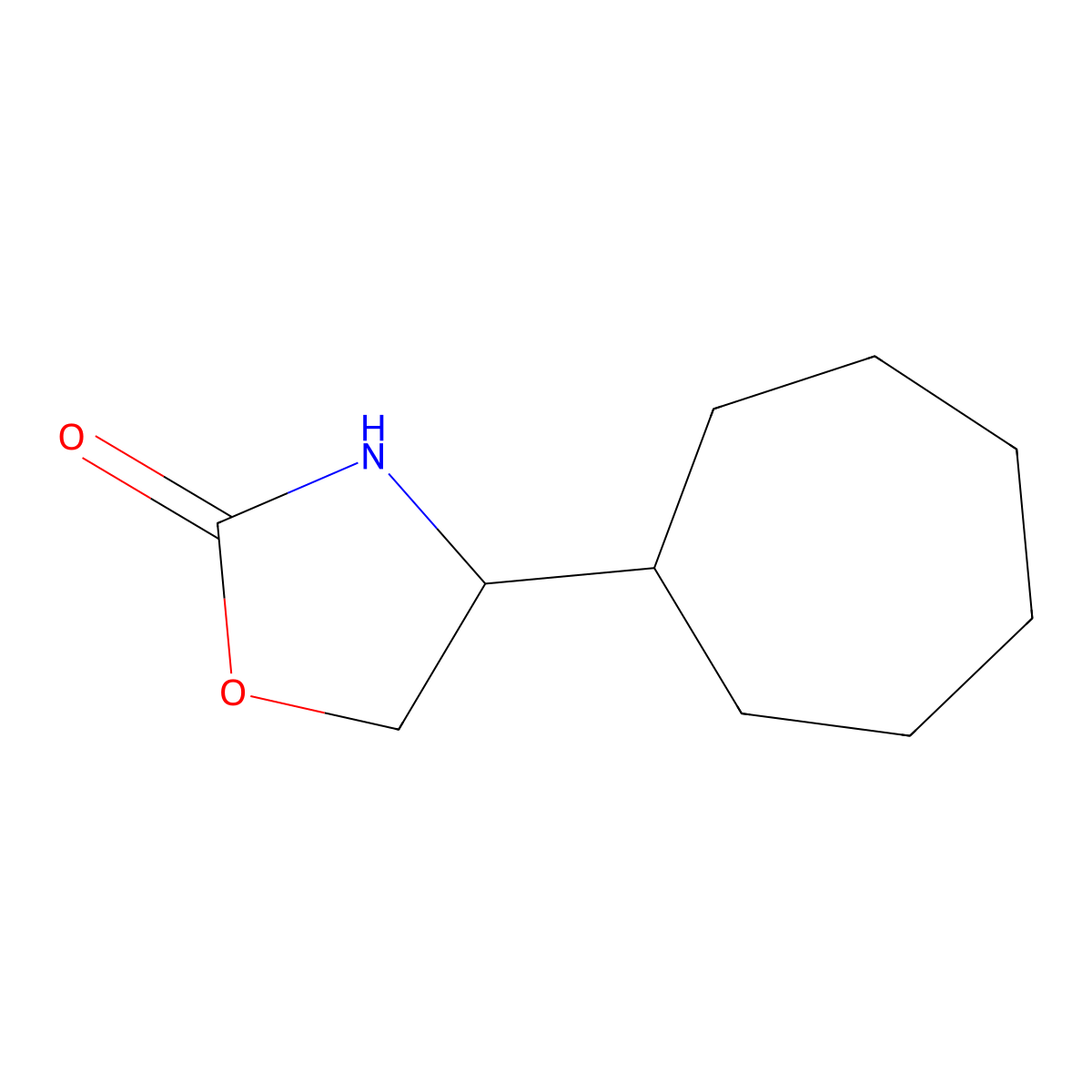 4-Cycloheptyl-1,3-oxazolidin-2-one molecular structure, CAS 1487814-40-3