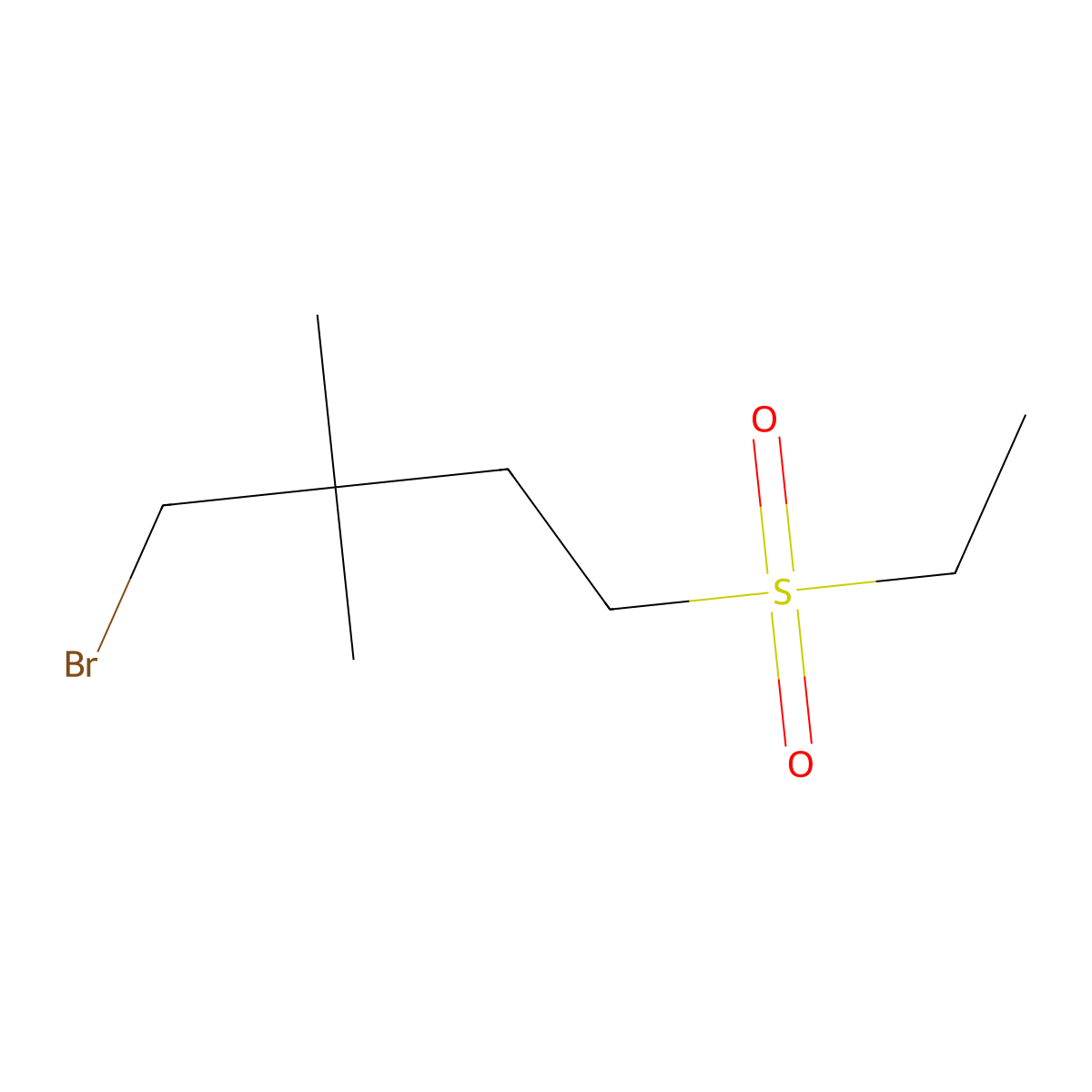1-Bromo-4-(ethylsulfonyl)-2,2-dimethylbutane molecular structure, CAS 1487815-02-0