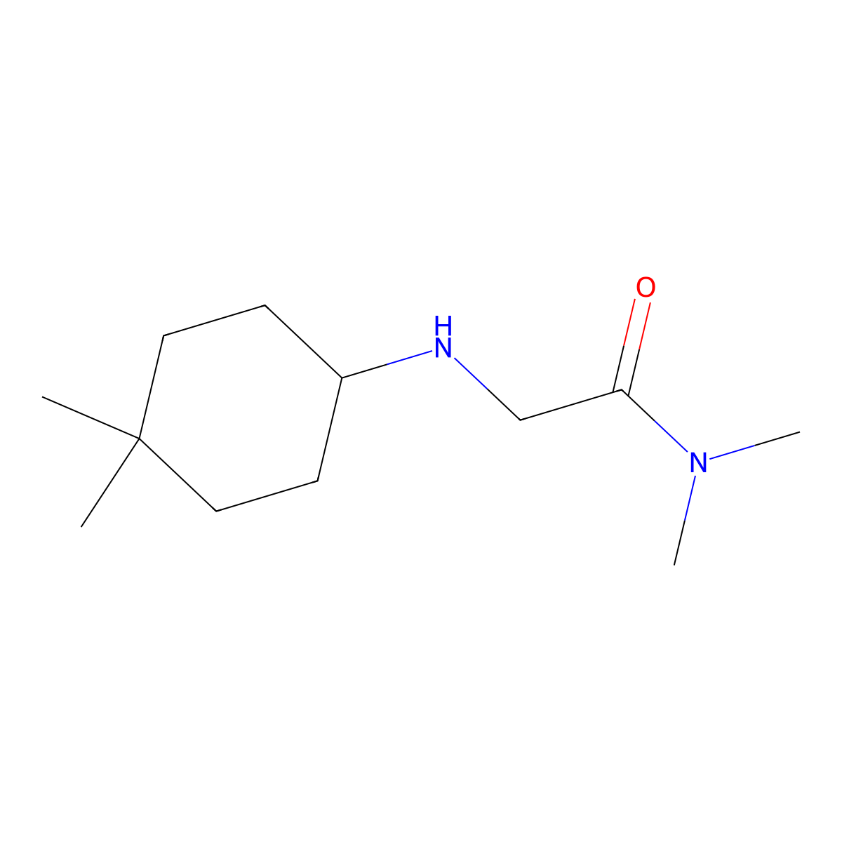 2-[(4,4-dimethylcyclohexyl)amino]-N,N-dimethylacetamide molecular structure, CAS 1487815-73-5
