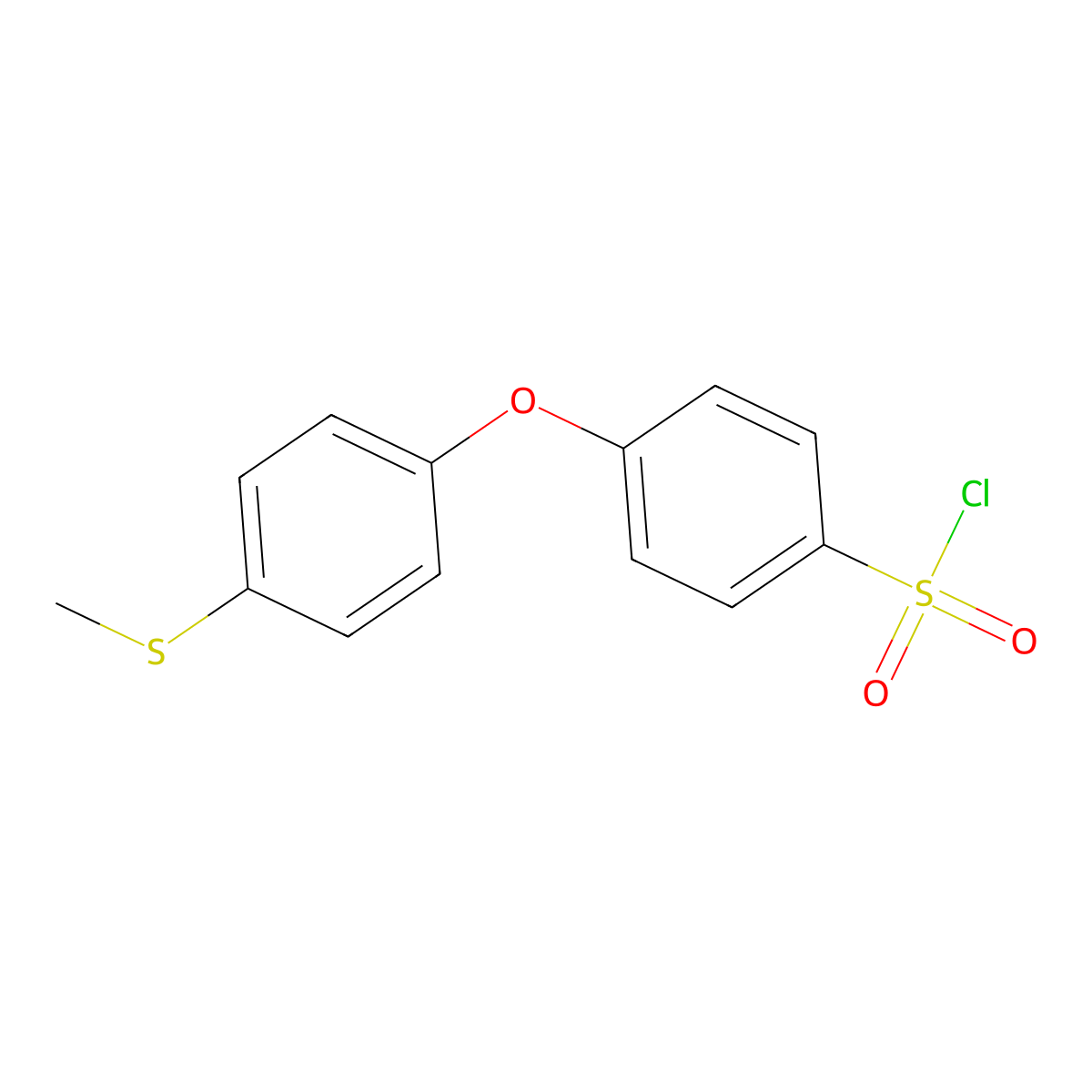 4-[4-(Methylsulfanyl)phenoxy]benzene-1-sulfonyl chloride molecular structure, CAS 1487822-78-5
