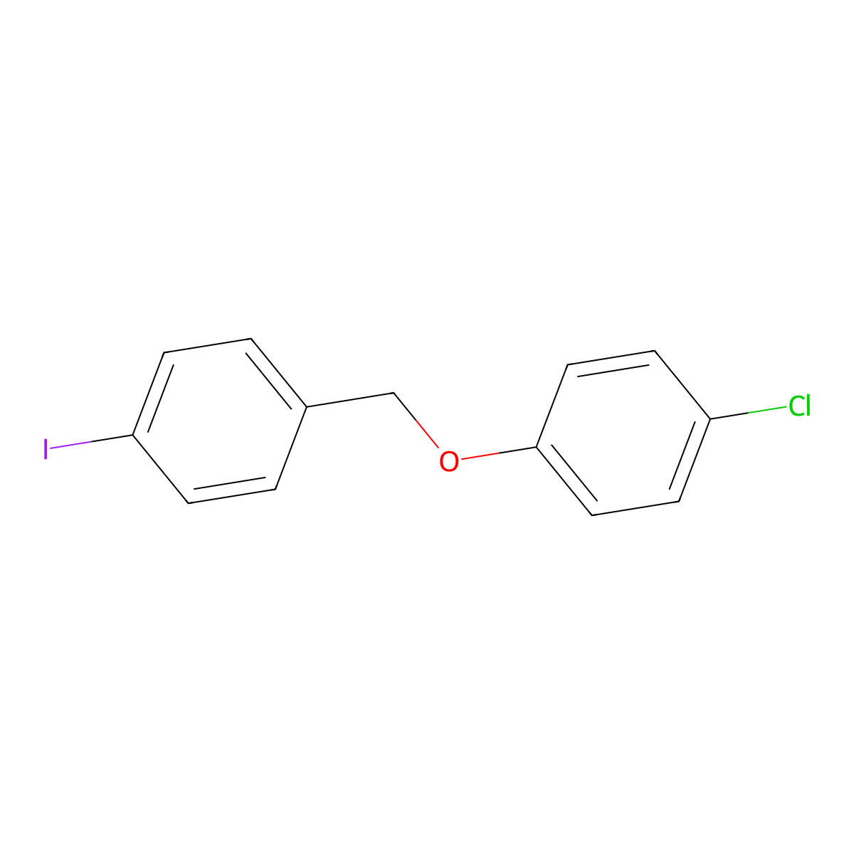 1-Chloro-4-((4-iodobenzyl)oxy)benzene molecular structure, CAS 1487867-74-2
