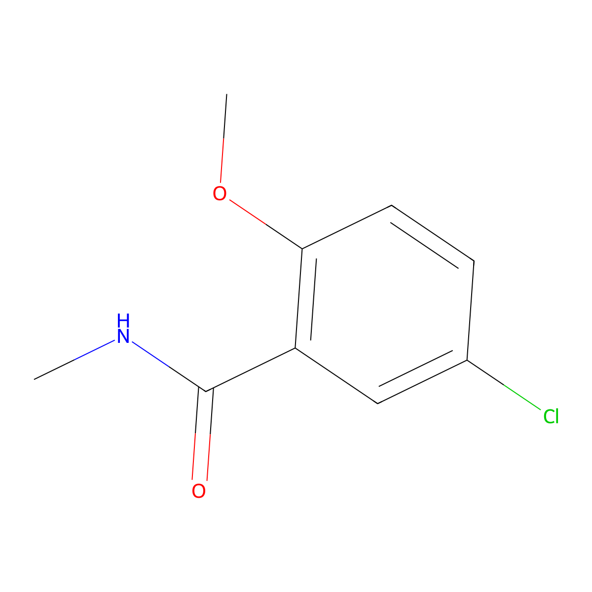 5-chloro-2-methoxy-N-methylbenzamide molecular structure, CAS 148787-20-6