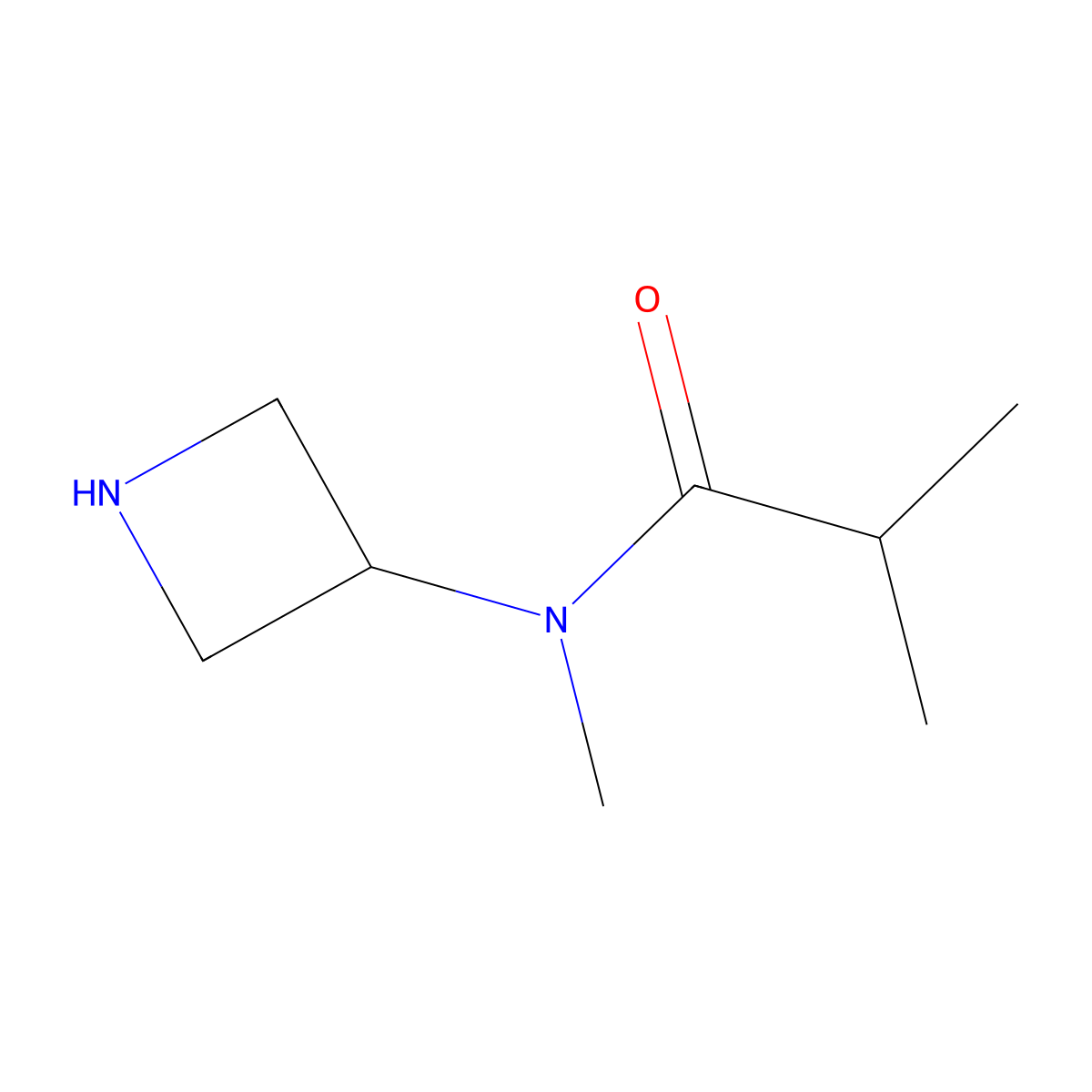 N-(Azetidin-3-yl)-N-methylisobutyramide molecular structure, CAS 1487875-17-1