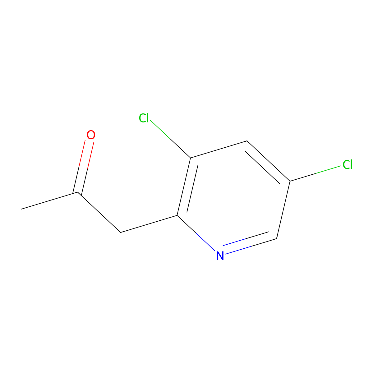 1-(3,5-Dichloropyridin-2-yl)propan-2-one molecular structure, CAS 1487892-44-3