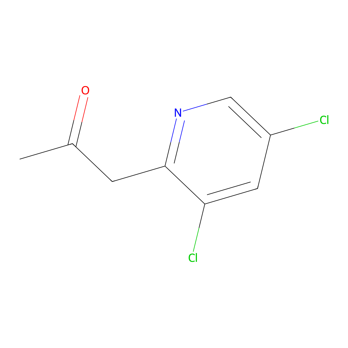 1-(3,5-Dichloropyridin-2-yl)propan-2-one molecular structure, CAS 1487892-44-3