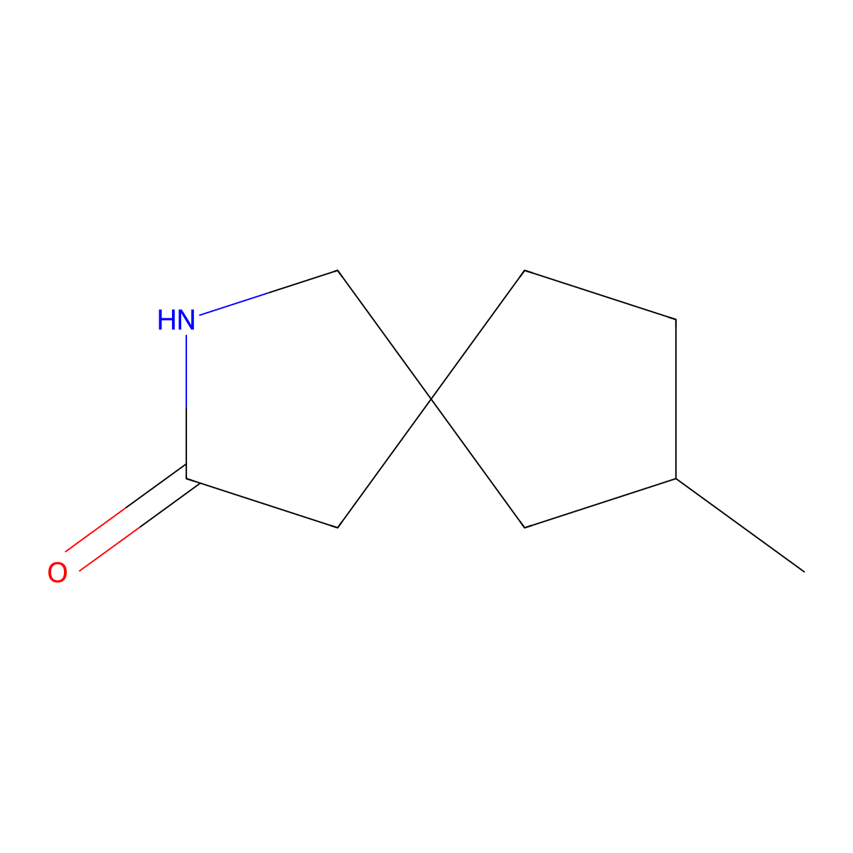 7-Methyl-2-azaspiro[4.4]nonan-3-one molecular structure, CAS 1487898-60-1
