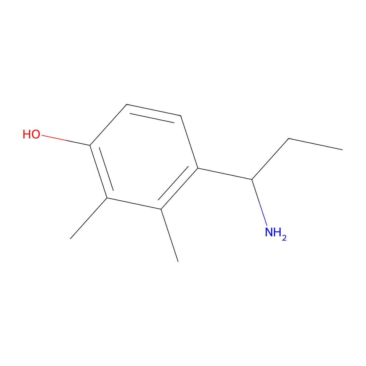 4-(1-Aminopropyl)-2,3-dimethylphenol molecular structure, CAS 1487916-56-2
