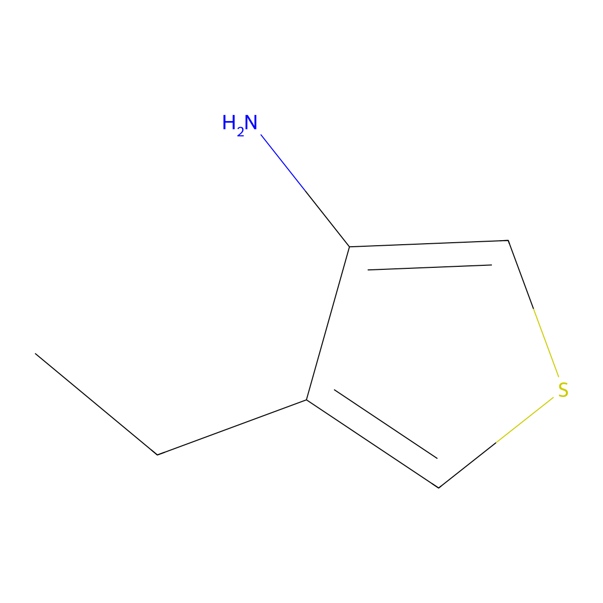 4-Ethylthiophen-3-amine molecular structure, CAS 1487921-65-2