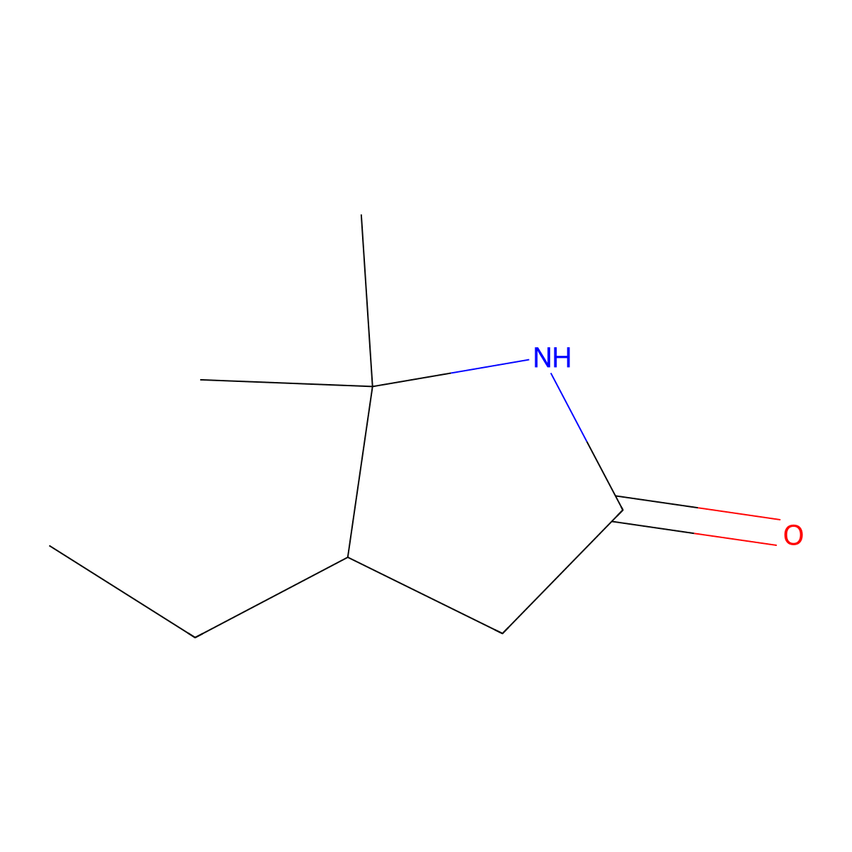 4-Ethyl-5,5-dimethylpyrrolidin-2-one molecular structure, CAS 1487925-86-9