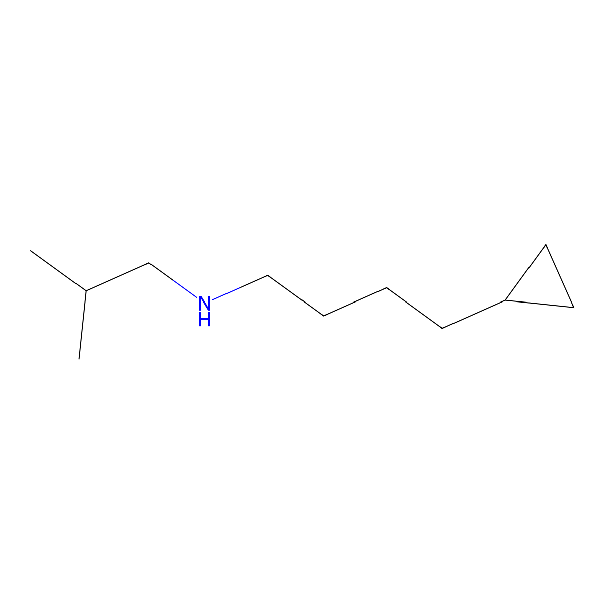 4-Cyclopropyl-N-isobutylbutan-1-amine molecular structure, CAS 1487961-87-4