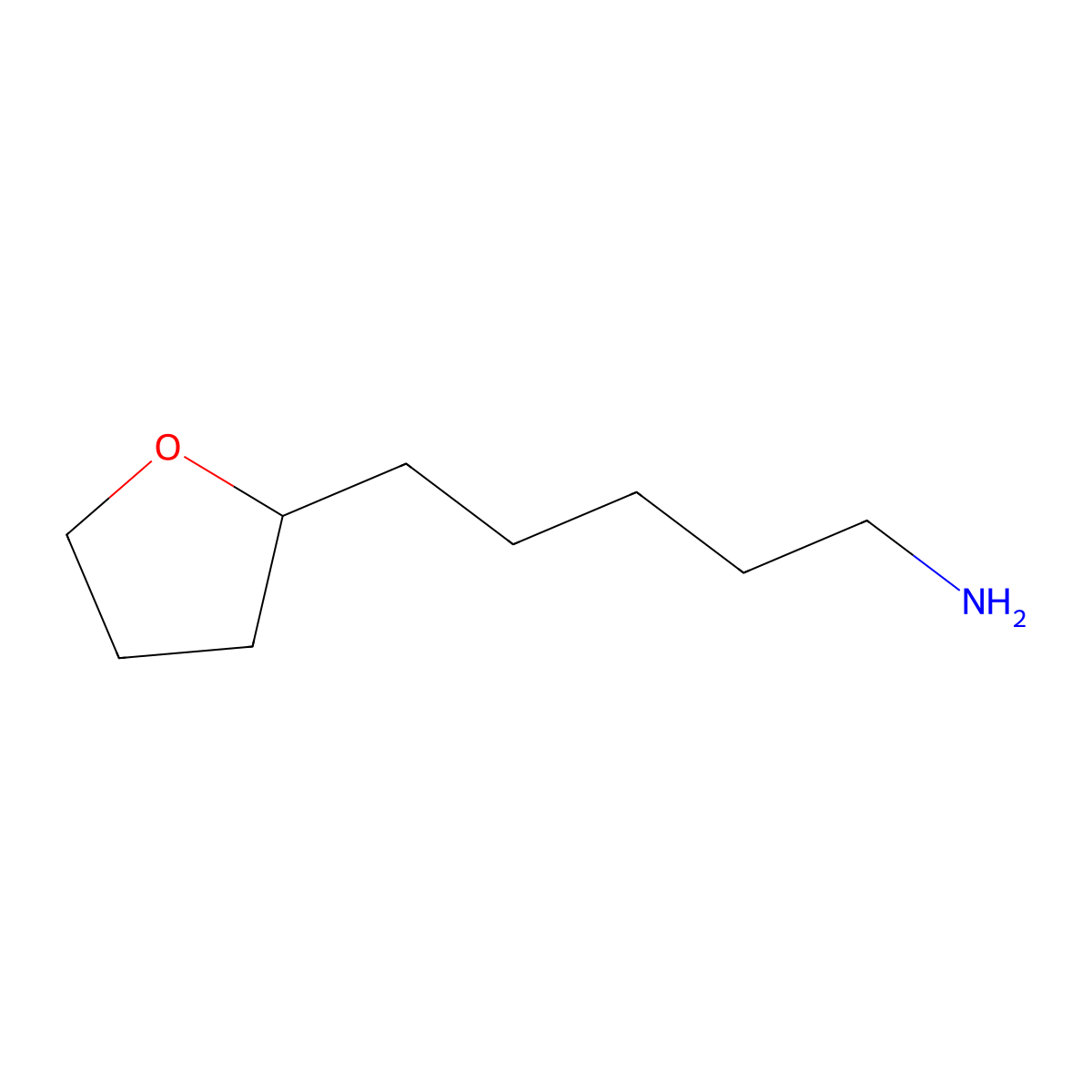 5-(Oxolan-2-yl)pentan-1-amine molecular structure, CAS 1487967-53-2