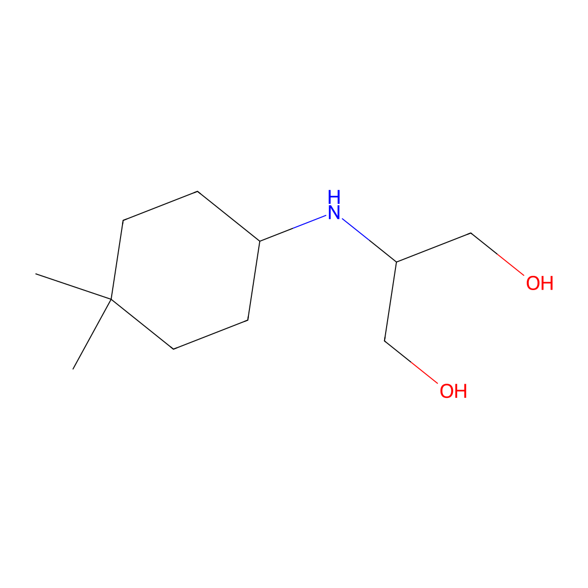 2-[(4,4-Dimethylcyclohexyl)amino]propane-1,3-diol molecular structure, CAS 1487972-98-4