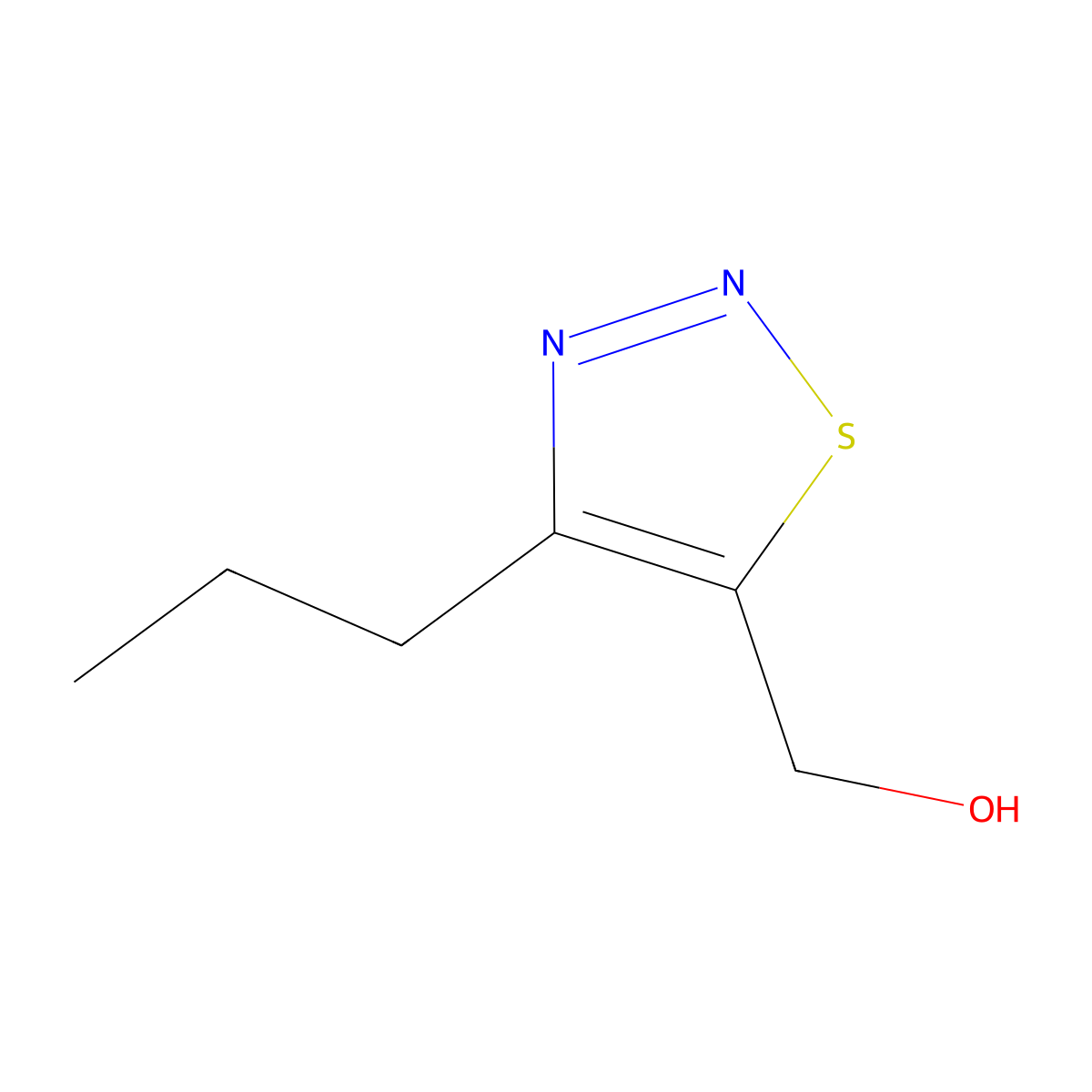 (4-Propyl-1,2,3-thiadiazol-5-yl)methanol molecular structure, CAS 1487974-93-5