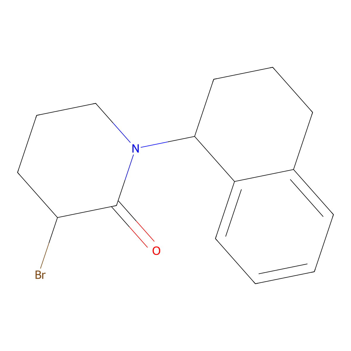 3-Bromo-1-(1,2,3,4-tetrahydronaphthalen-1-yl)piperidin-2-one molecular structure, CAS 1487982-67-1