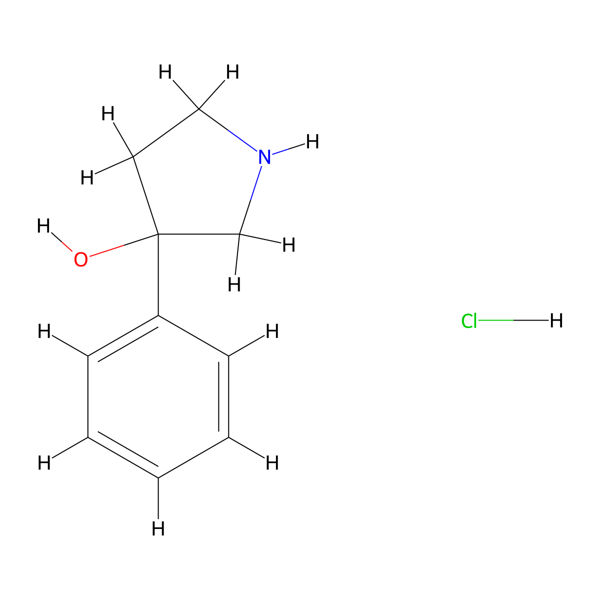 3-Phenylpyrrolidin-3-ol hydrochloride molecular structure, CAS 1488-02-4