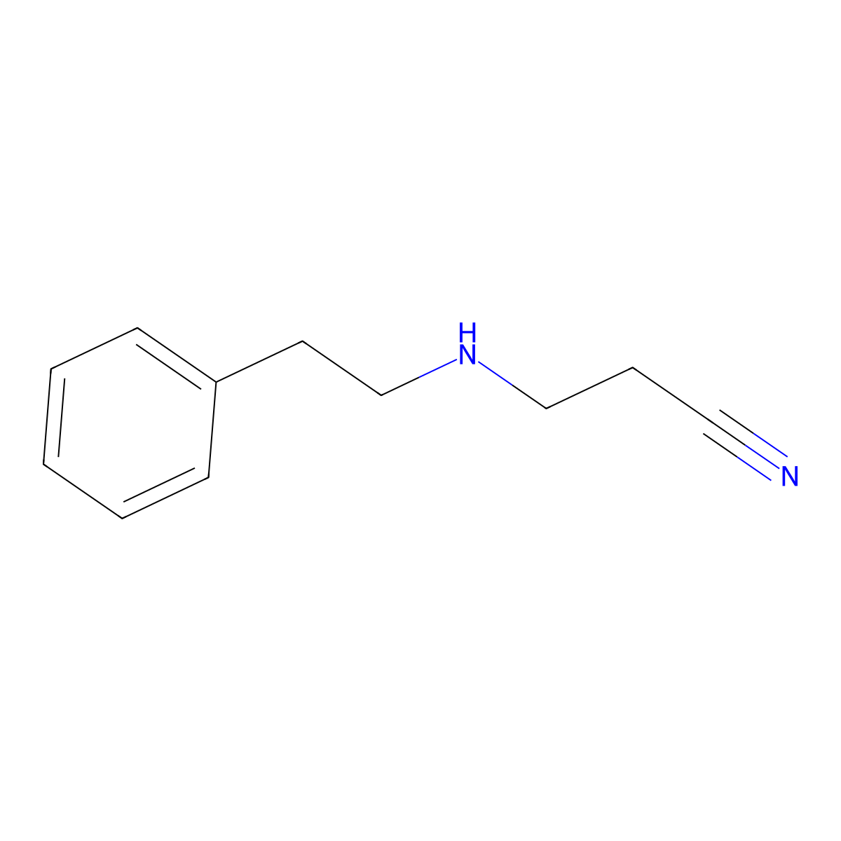 3-[(2-Phenylethyl)amino]propanenitrile molecular structure, CAS 1488-20-6