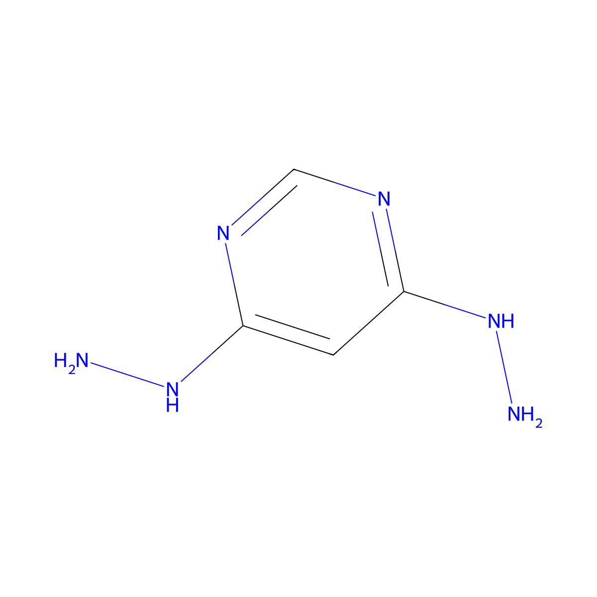 4,6-Dihydrazinopyrimidine molecular structure, CAS 1488-49-9