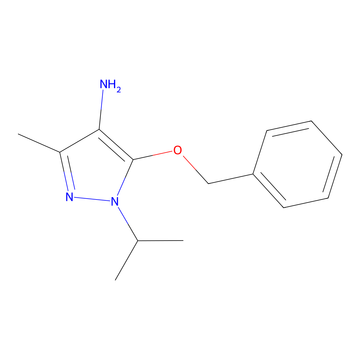 5-(Benzyloxy)-3-methyl-1-(propan-2-YL)-1H-pyrazol-4-amine molecular structure, CAS 1488027-81-1