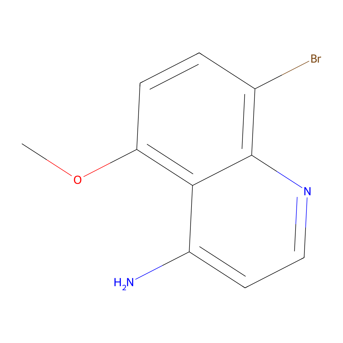 8-Bromo-5-methoxyquinolin-4-amine molecular structure, CAS 1488030-36-9