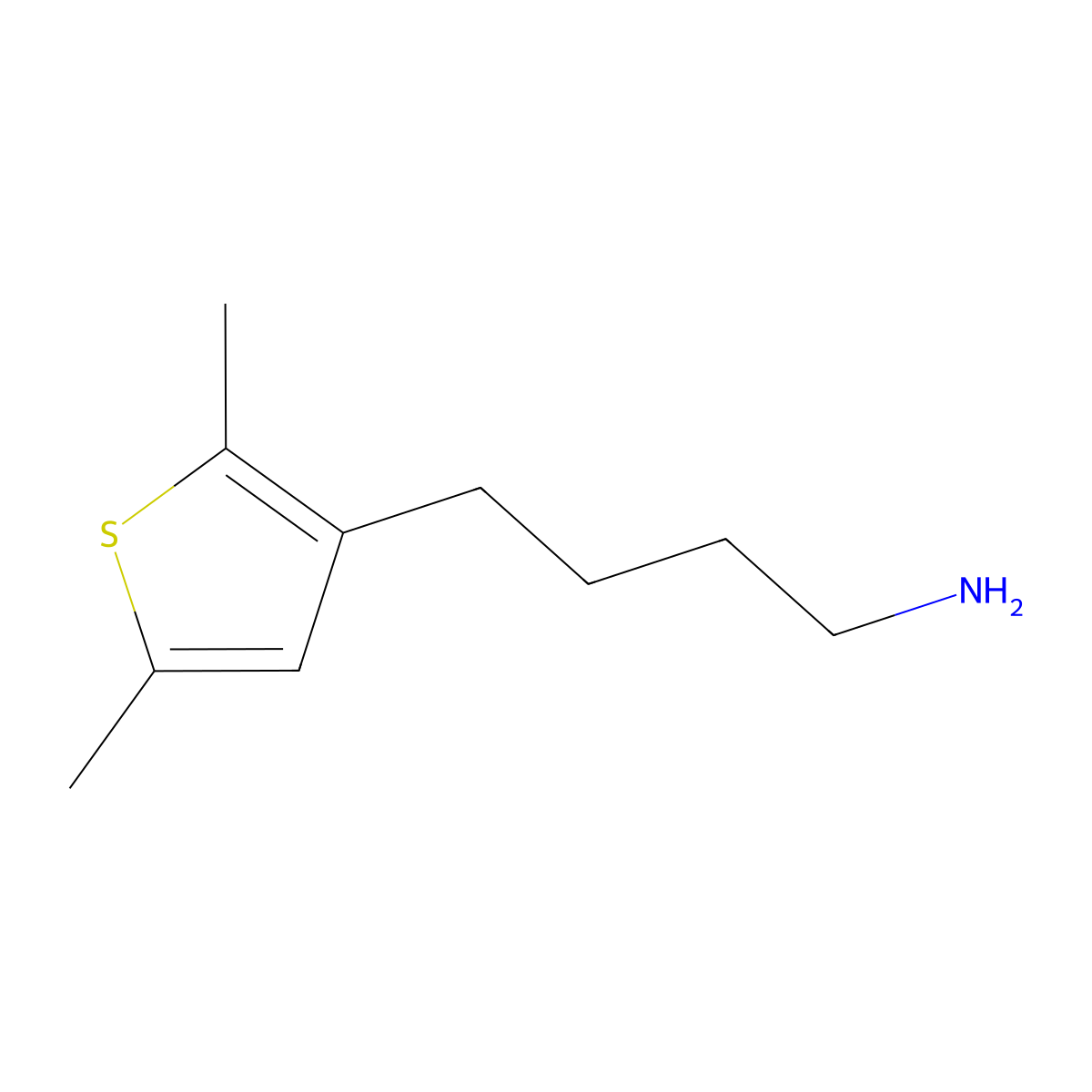 4-(2,5-Dimethylthiophen-3-yl)butan-1-amine molecular structure, CAS 1488034-76-9