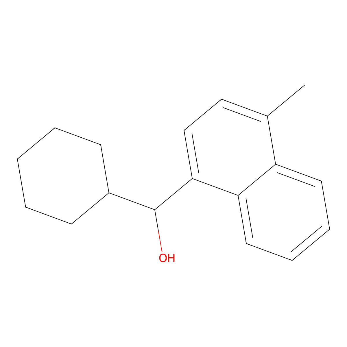 alpha-Cyclohexyl-4-methyl-1-naphthalenemethanol molecular structure, CAS 1488036-51-6