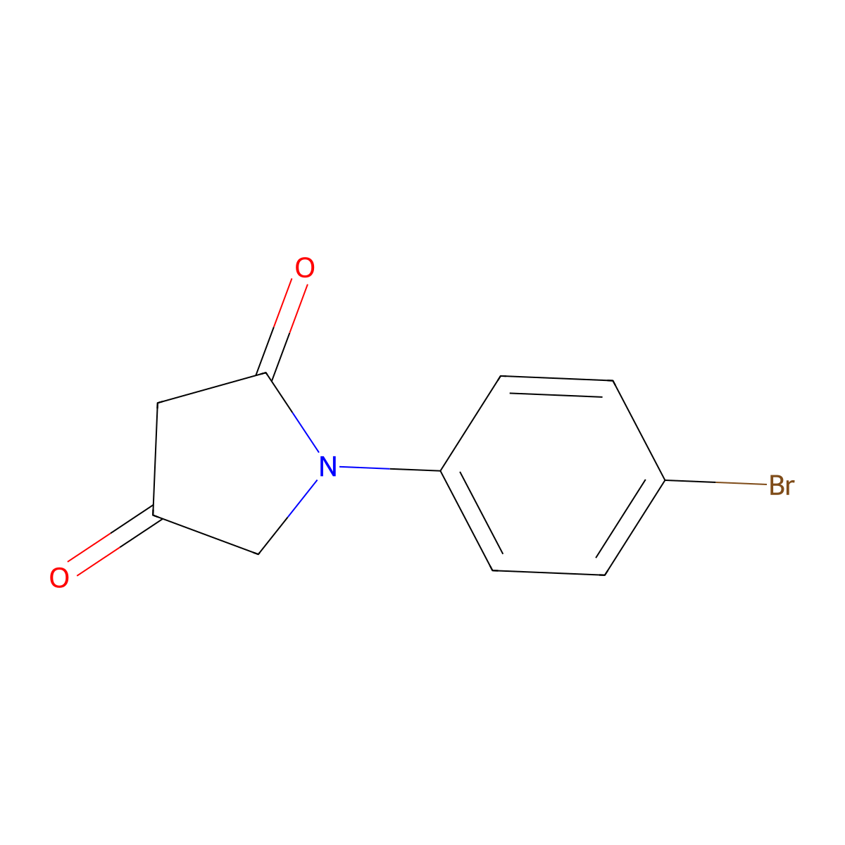 1-(4-Bromophenyl)pyrrolidine-2,4-dione molecular structure, CAS 1488045-12-0