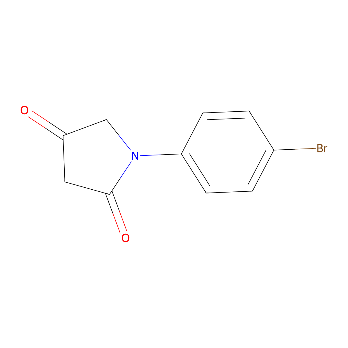 1-(4-Bromophenyl)pyrrolidine-2,4-dione molecular structure, CAS 1488045-12-0