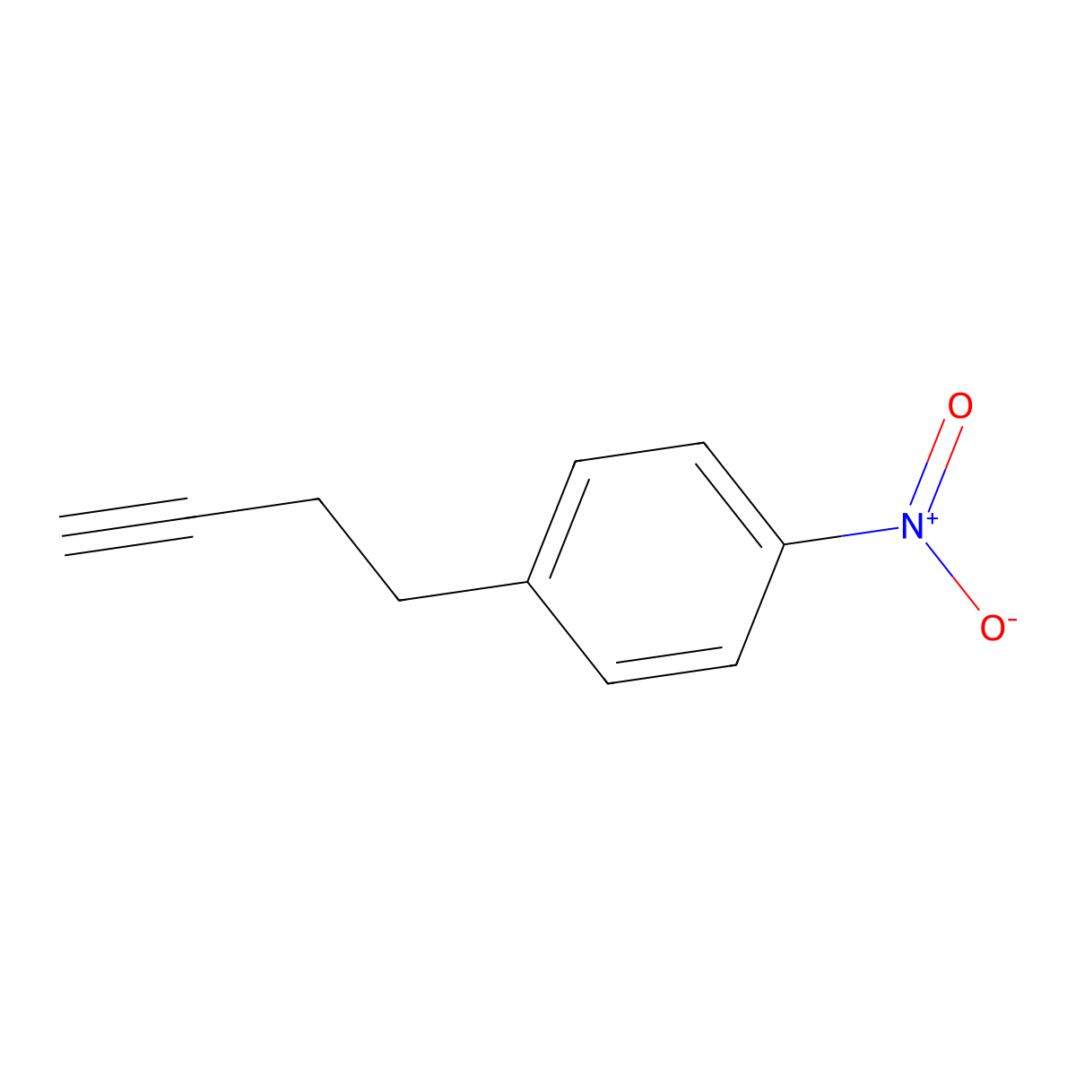 1-(But-3-yn-1-yl)-4-nitrobenzene molecular structure, CAS 1488051-94-0