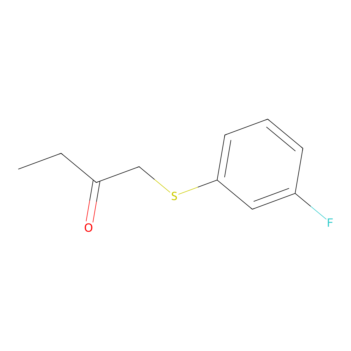 1-((3-Fluorophenyl)thio)butan-2-one molecular structure, CAS 1488059-53-5