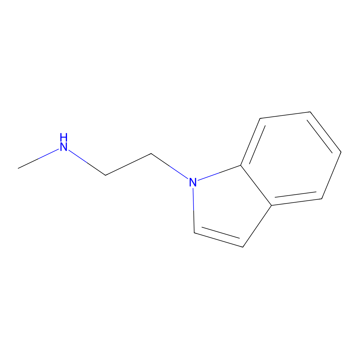 2-(1H-Indol-1-yl)-N-methylethanamine molecular structure, CAS 148806-52-4