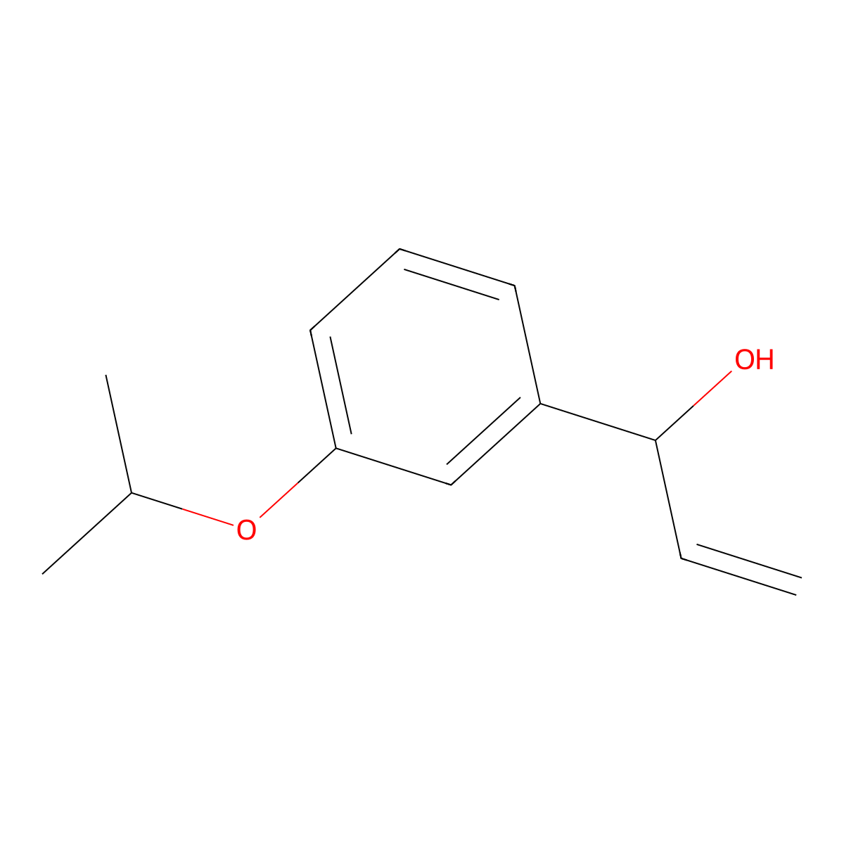 alpha-Ethenyl-3-(1-methylethoxy)benzenemethanol molecular structure, CAS 1488075-50-8
