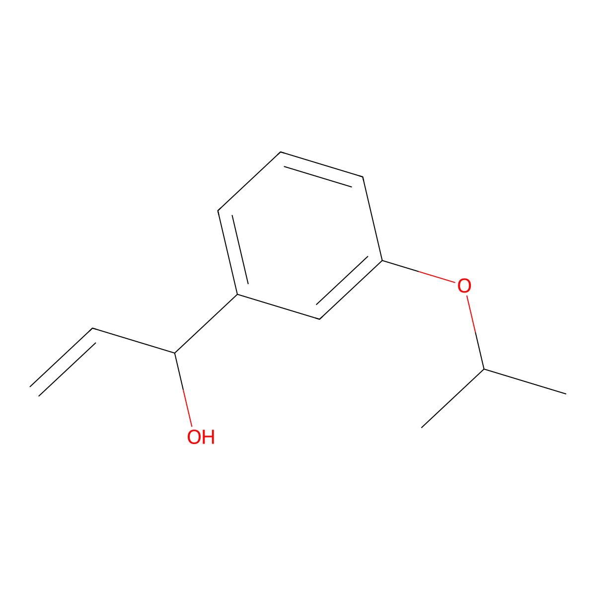 alpha-Ethenyl-3-(1-methylethoxy)benzenemethanol molecular structure, CAS 1488075-50-8