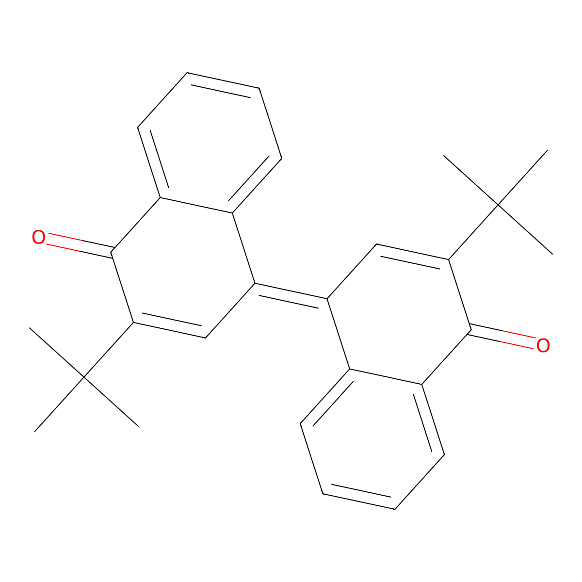 3,3'-Di-tert-butyl-4H,4'H-[1,1'-binaphthalenylidene]-4,4'-dione molecular structure, CAS 148808-97-3