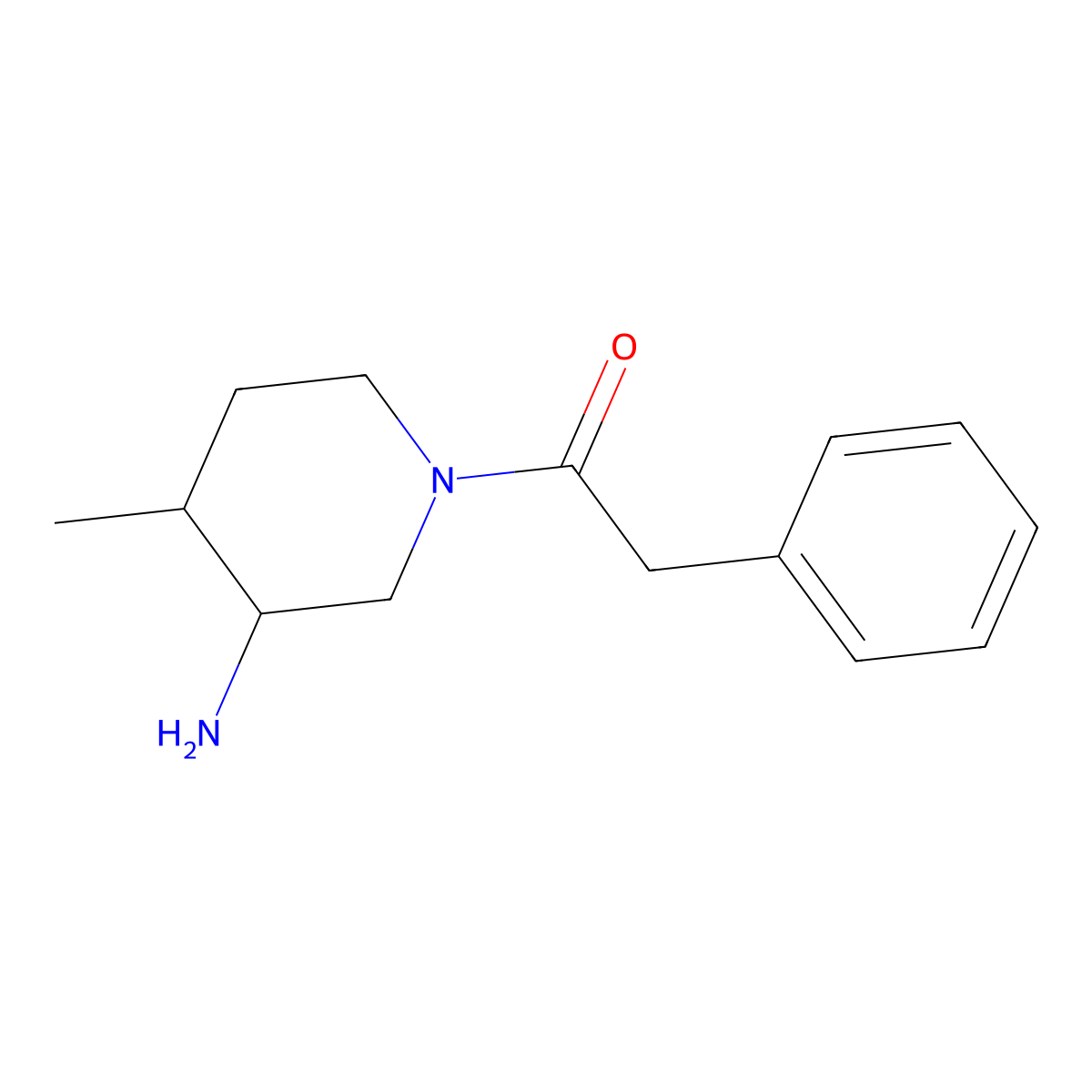 1-(3-Amino-4-methylpiperidin-1-yl)-2-phenylethan-1-one molecular structure, CAS 1488080-04-1