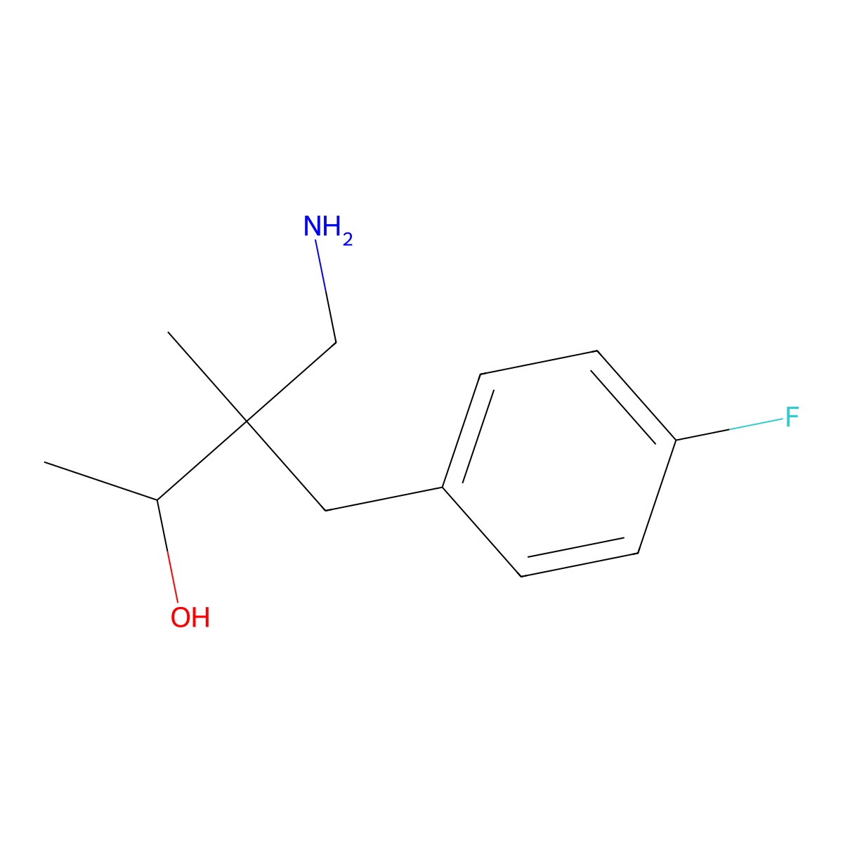 4-Amino-3-[(4-fluorophenyl)methyl]-3-methylbutan-2-ol molecular structure, CAS 1488087-17-7