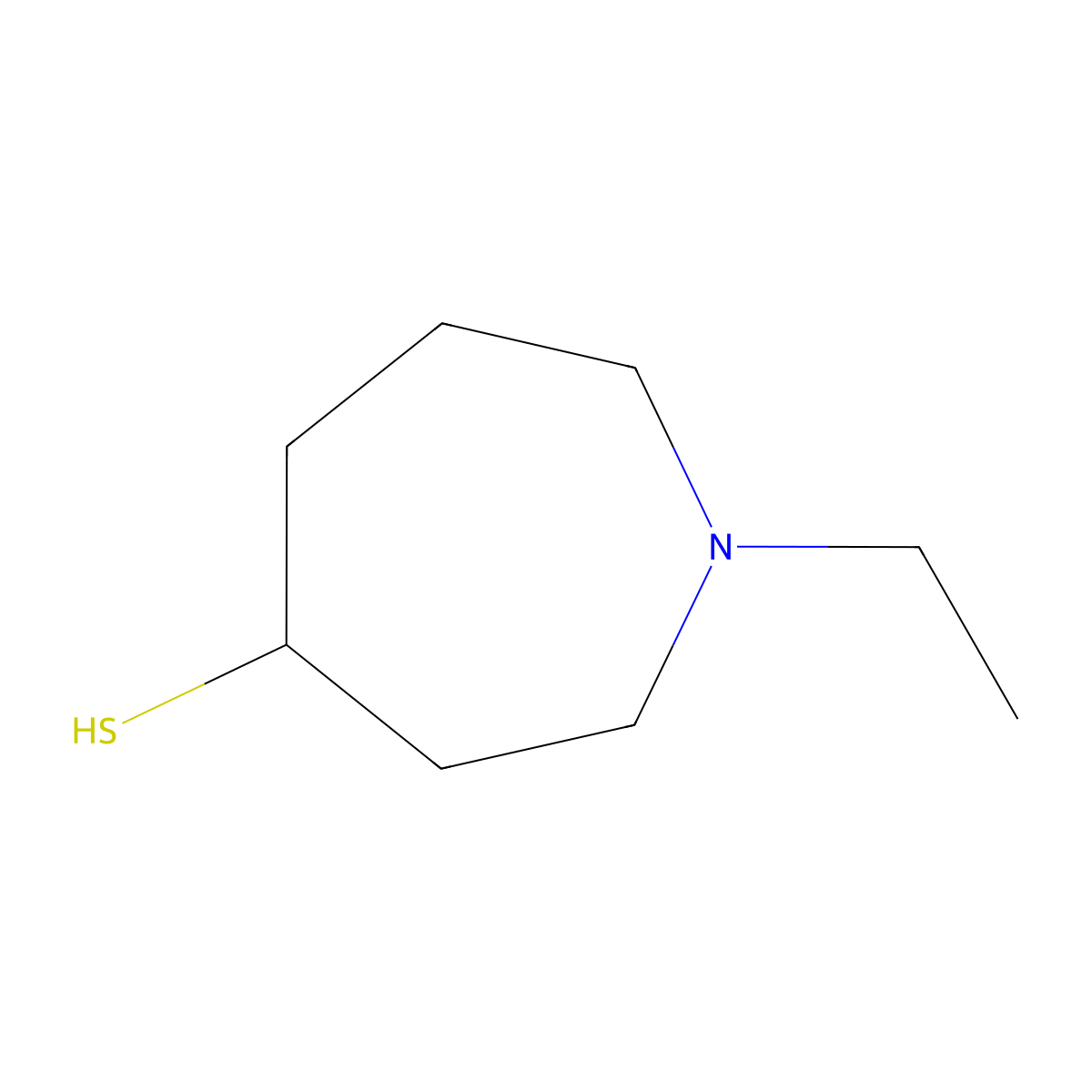1-Ethylazepane-4-thiol molecular structure, CAS 1488097-75-1